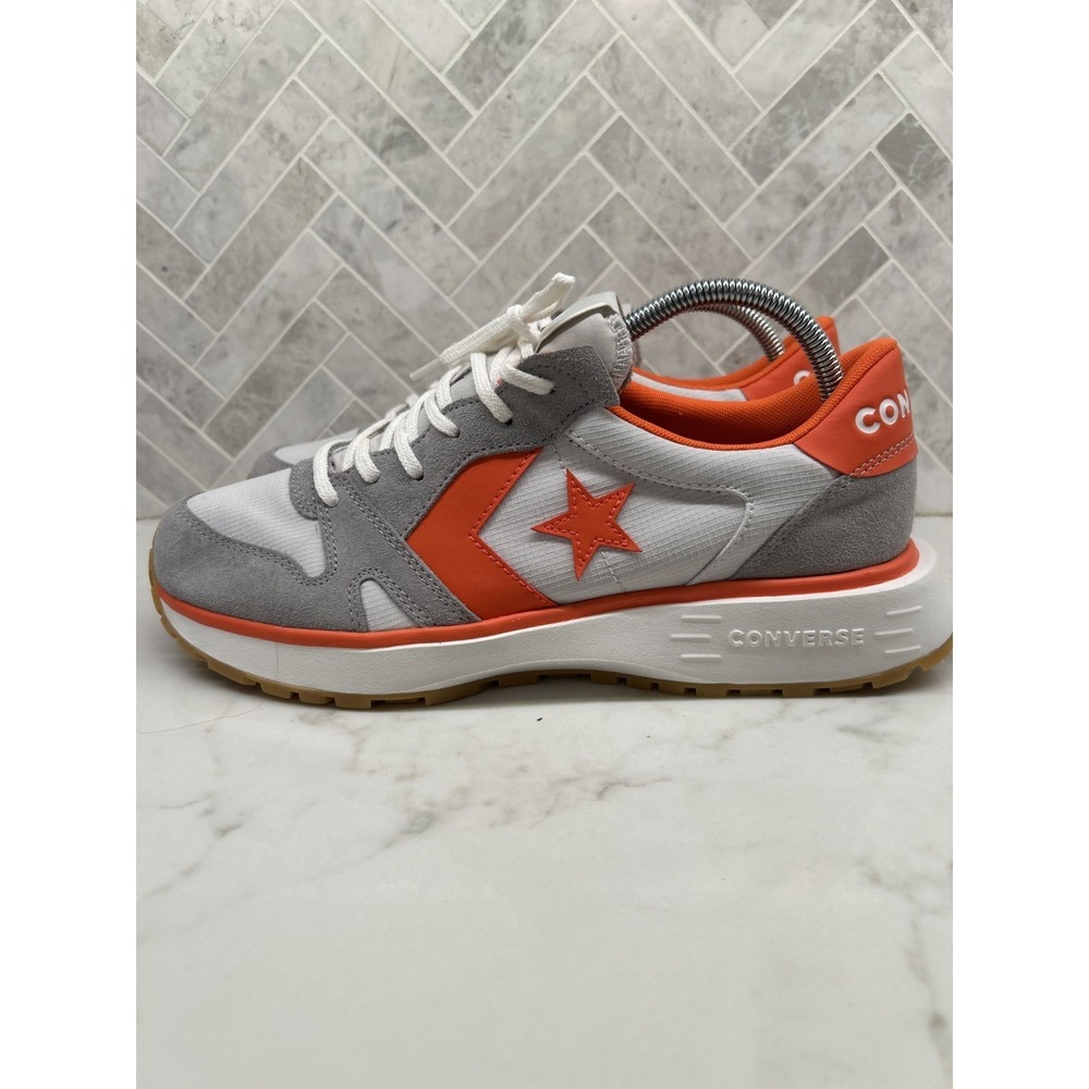 Converse Omni Trainer Low Top Sneakers Mens Size 9 Gray Orange Suede Classic